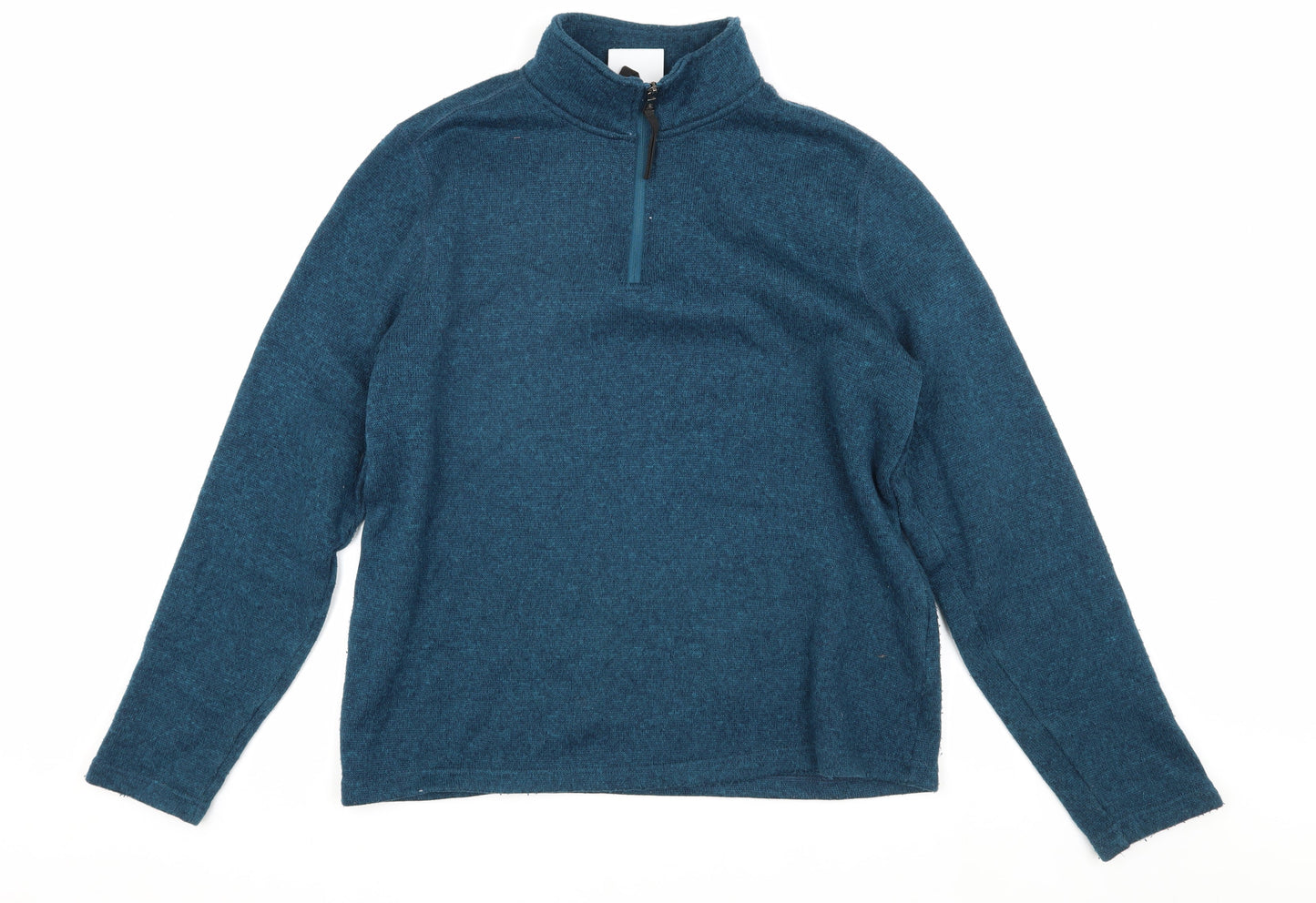 TOG24 Men's Blue Pullover High Neck Zip Sweatshirt L