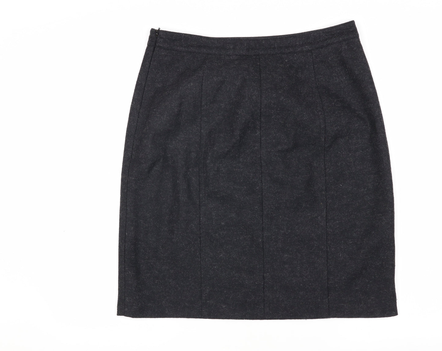 Hobbs Women's Black Pencil Skirt Size 14 Button Accent
