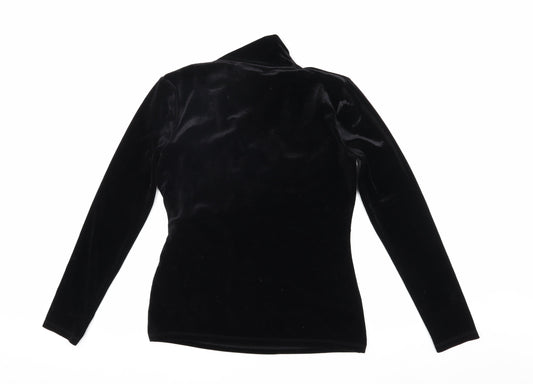 DKNY Women’s Black Velvet Wrap Top, Size S