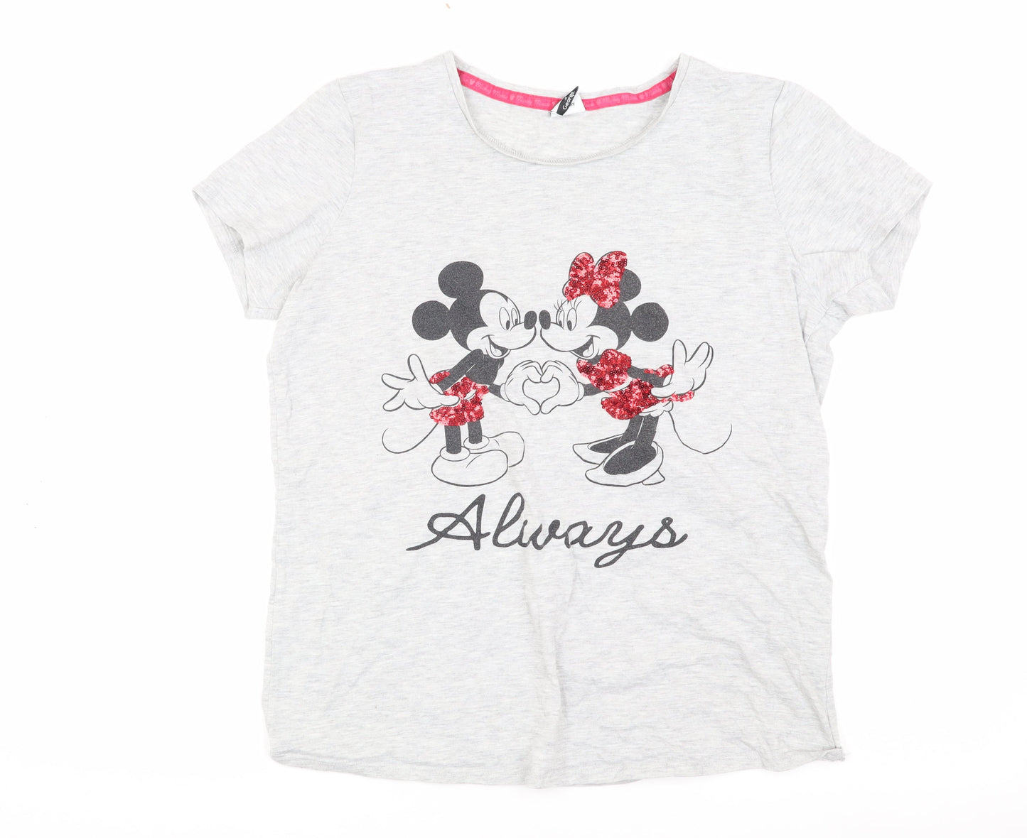 Disney at George Women's Grey Mickey T-Shirt Size 14