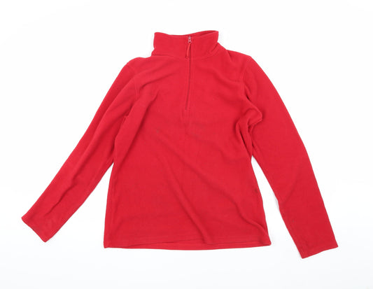 Mountain Warehouse Men's Red Medium 1/4 Zip Fleece Sweatshirt