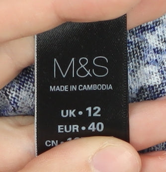 Marks and Spencer Women's Blue Animal Print Jumper Size 12