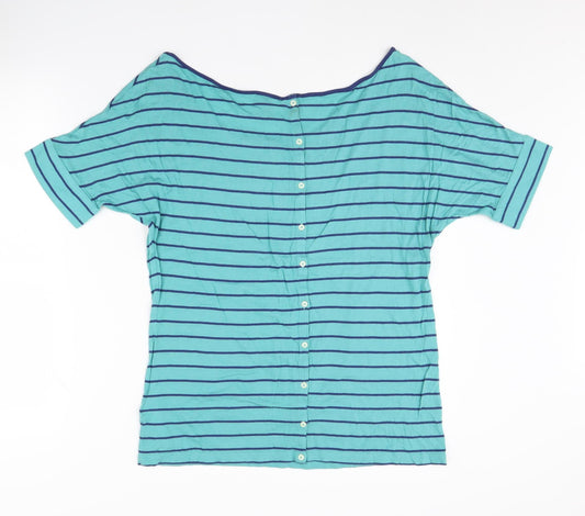 Timberland Unisex Blue Striped T-Shirt - Medium