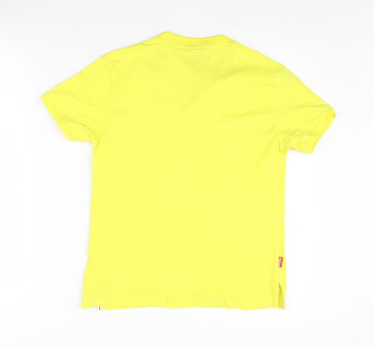 Slazenger Boys Yellow V-Neck T-Shirt, 9-10 Years, Casual Basic