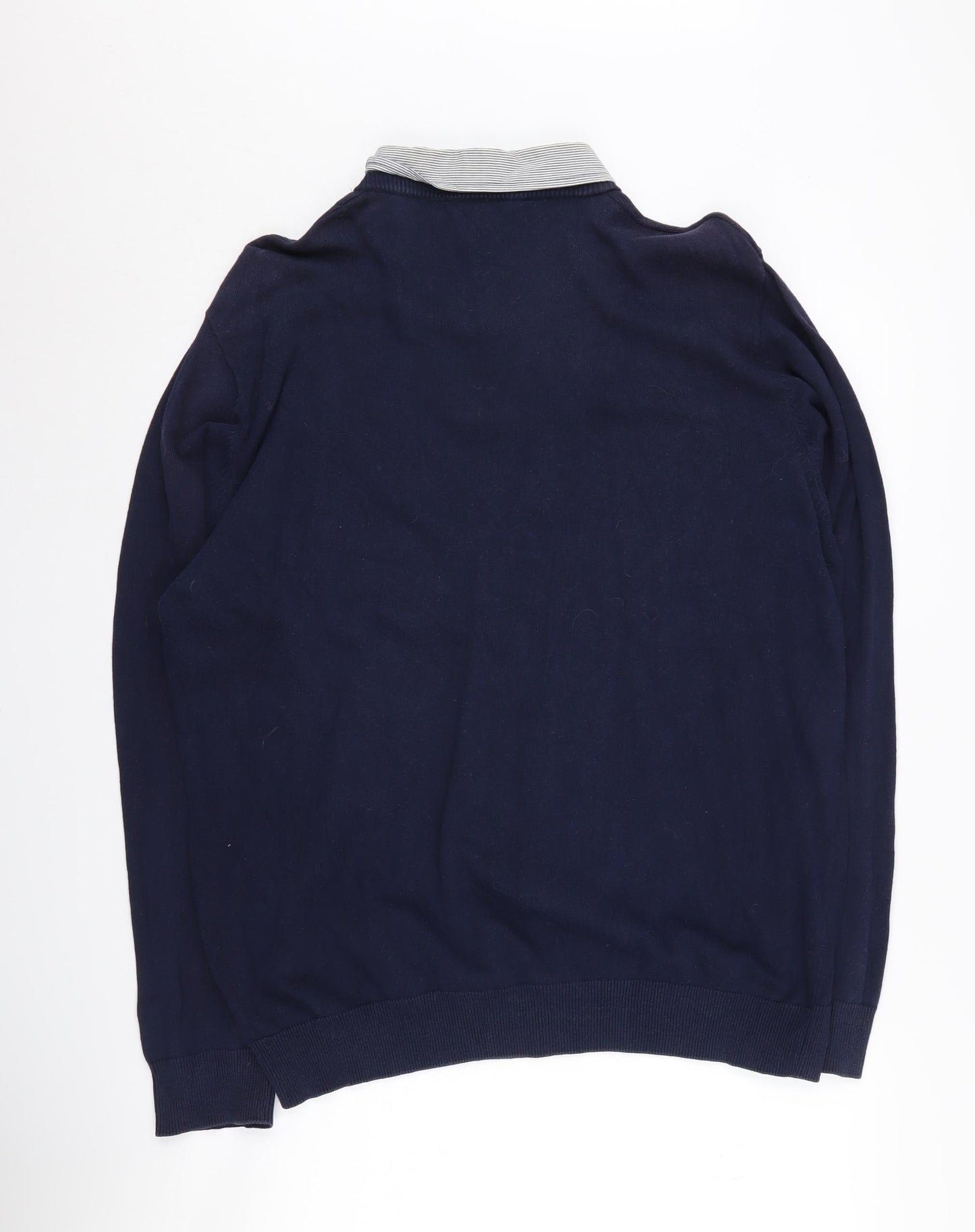 Jeff Banks Men's 2XL Blue V-Neck Pullover Jumper