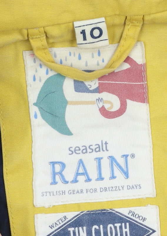 Seasalt Women's Yellow Rain Coat Jacket UK 10