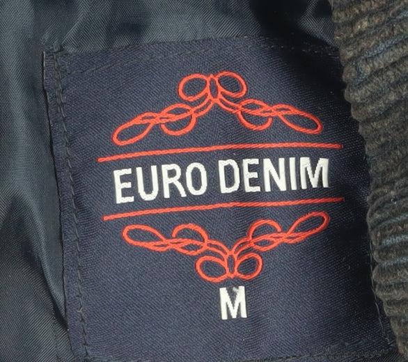 Euro Denim Men's Blue Waistcoat M with Pockets