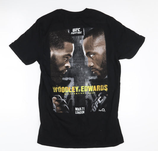 Mens UK Size M UFC Black Cotton T-Shirt