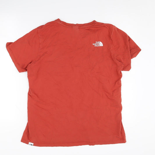The North Face Women's Red T-Shirt, Size L, Short Sleeve