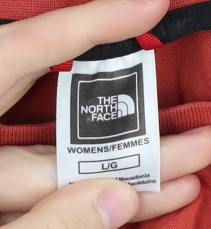 The North Face Women's Red T-Shirt, Size L, Short Sleeve