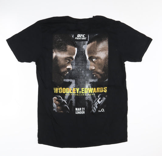 Mens UK Size L UFC Black Cotton T-Shirt