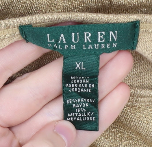 Ralph Lauren Women’s Gold Pullover Jumper XL