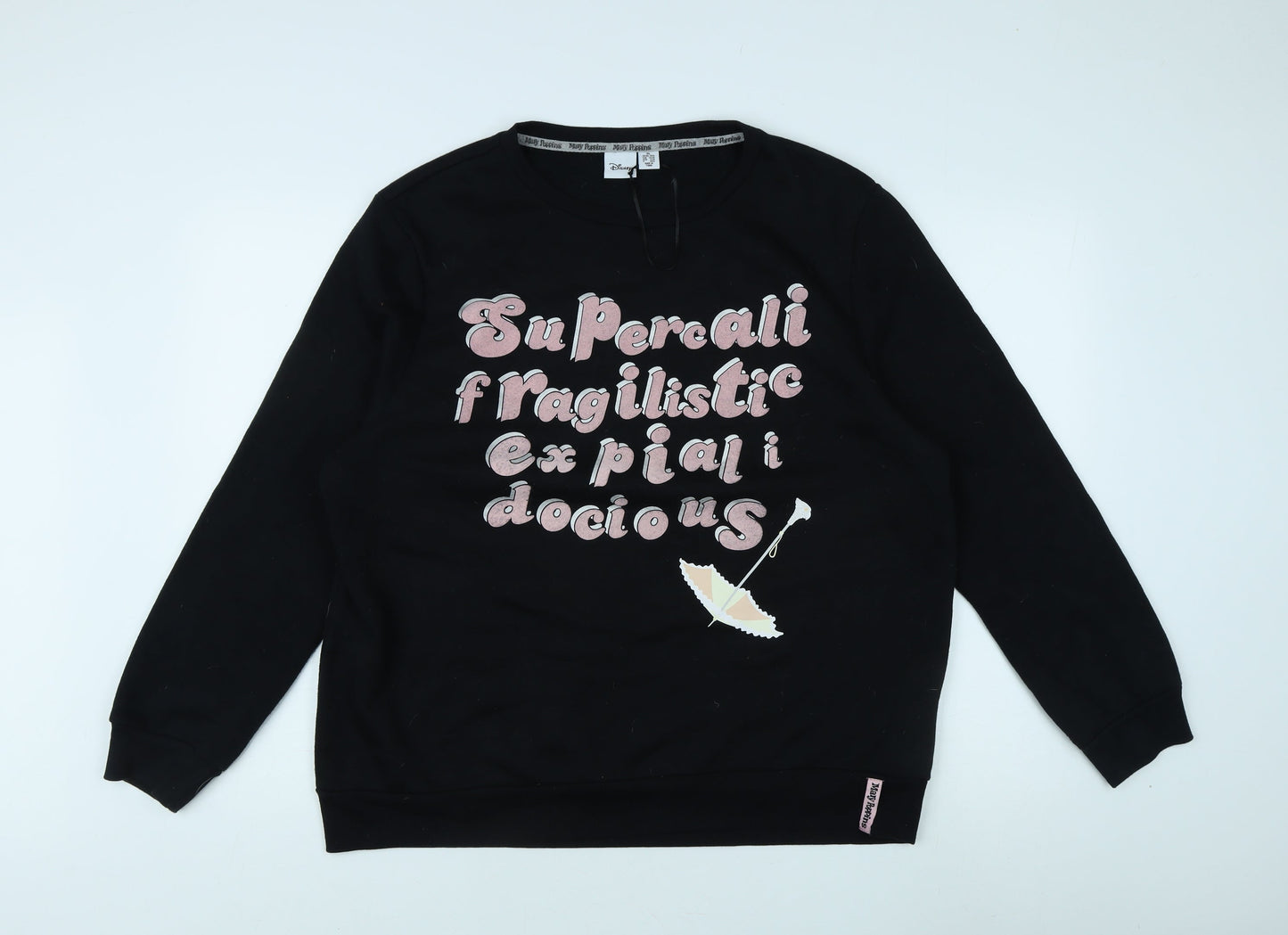 Disney Women's Black XL Pullover Sweatshirt