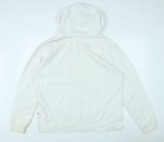 Levi's Men's White XL Pullover Hoodie with Logo