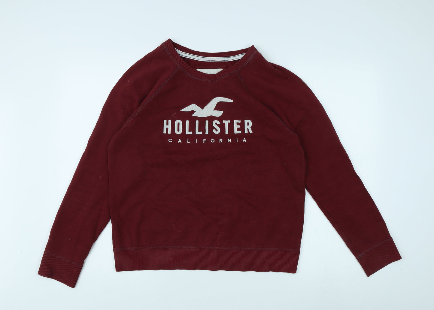 Hollister Women's Red Logo Pullover Sweatshirt M