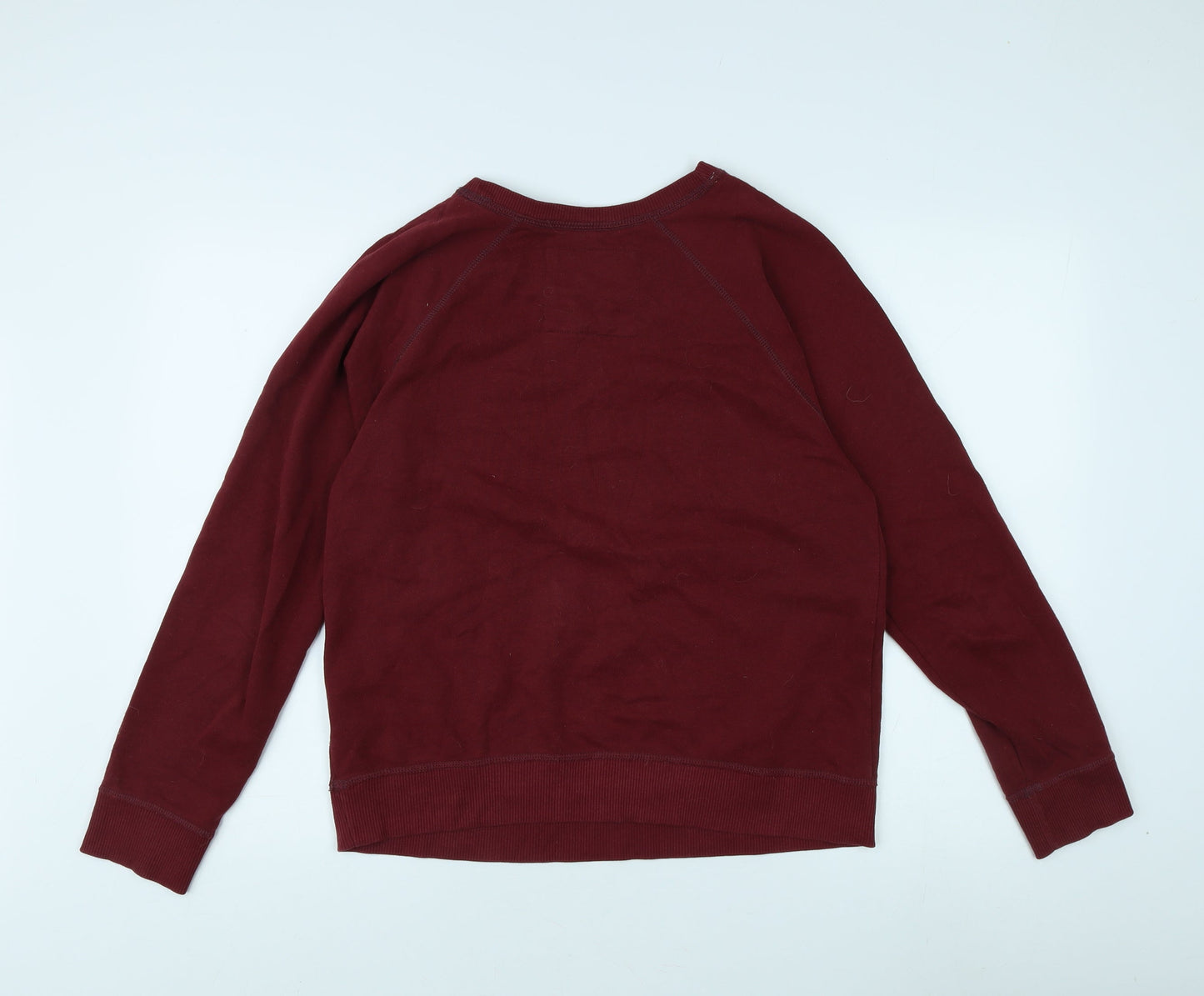 Hollister Women's Red Logo Pullover Sweatshirt M