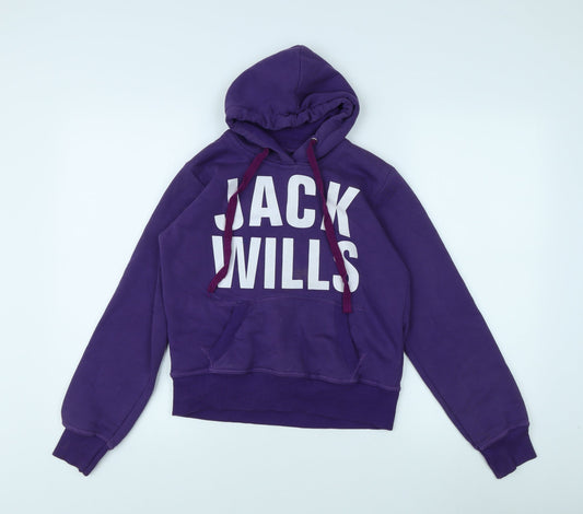 Jack Wills Women's Purple Pullover Hoodie, M