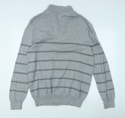 Crew Clothing Men Grey 2XL Full Zip Jumper