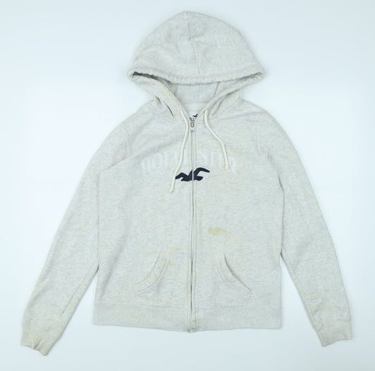 Hollister Women Grey Hoodie Jacket XS