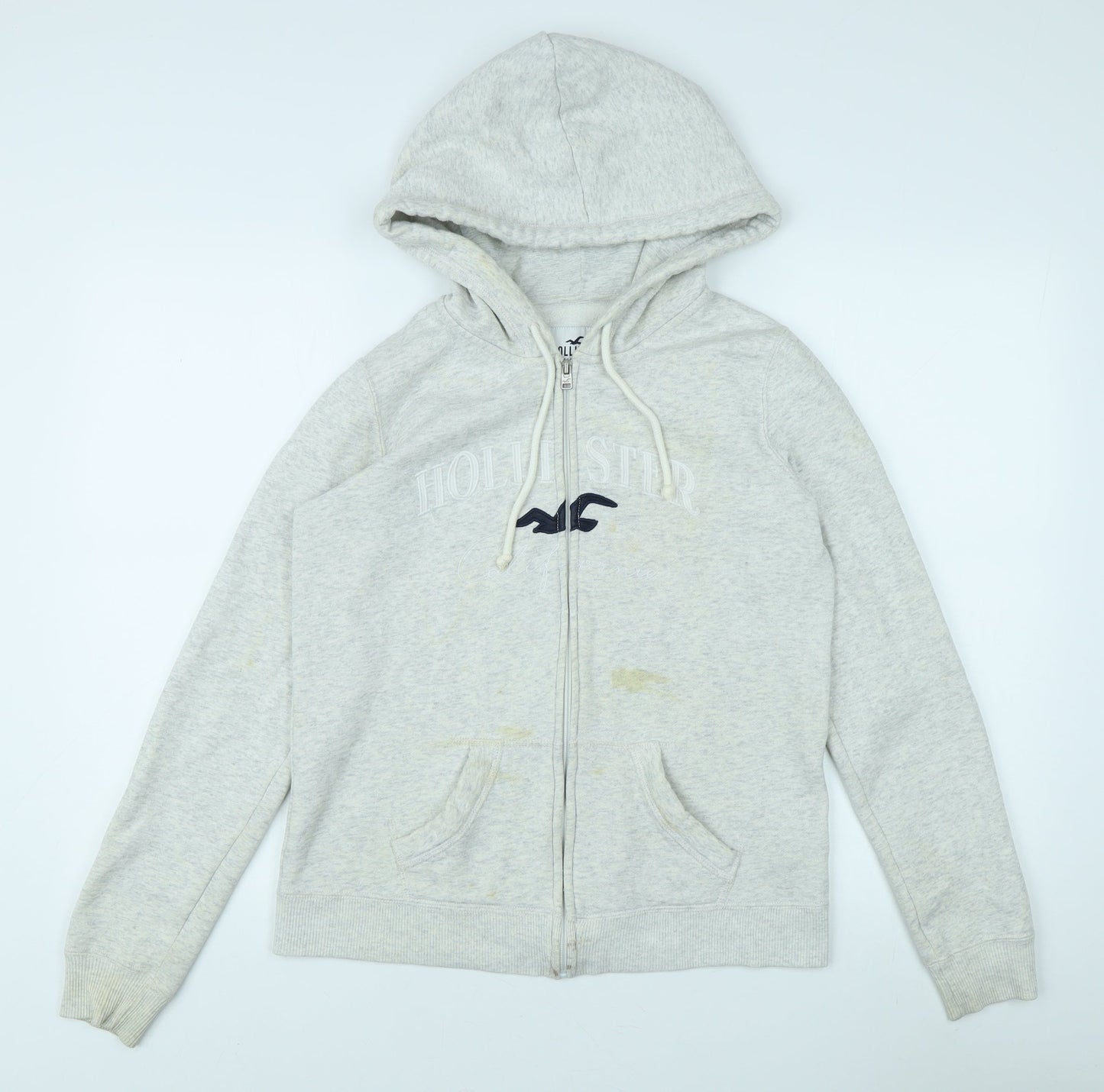 Hollister Women Grey Hoodie Jacket XS