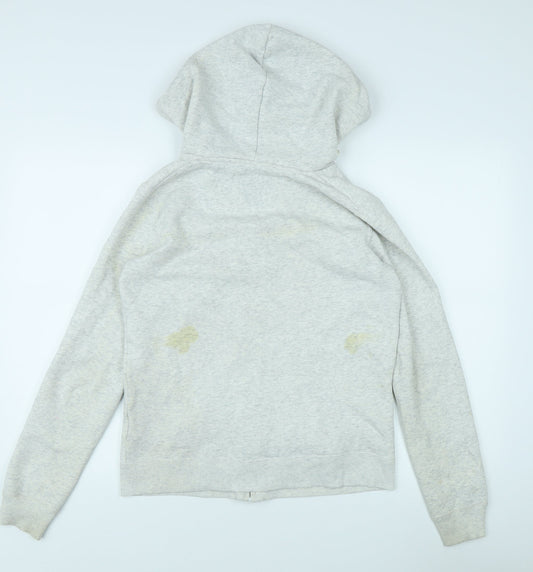 Hollister Women Grey Hoodie Jacket XS