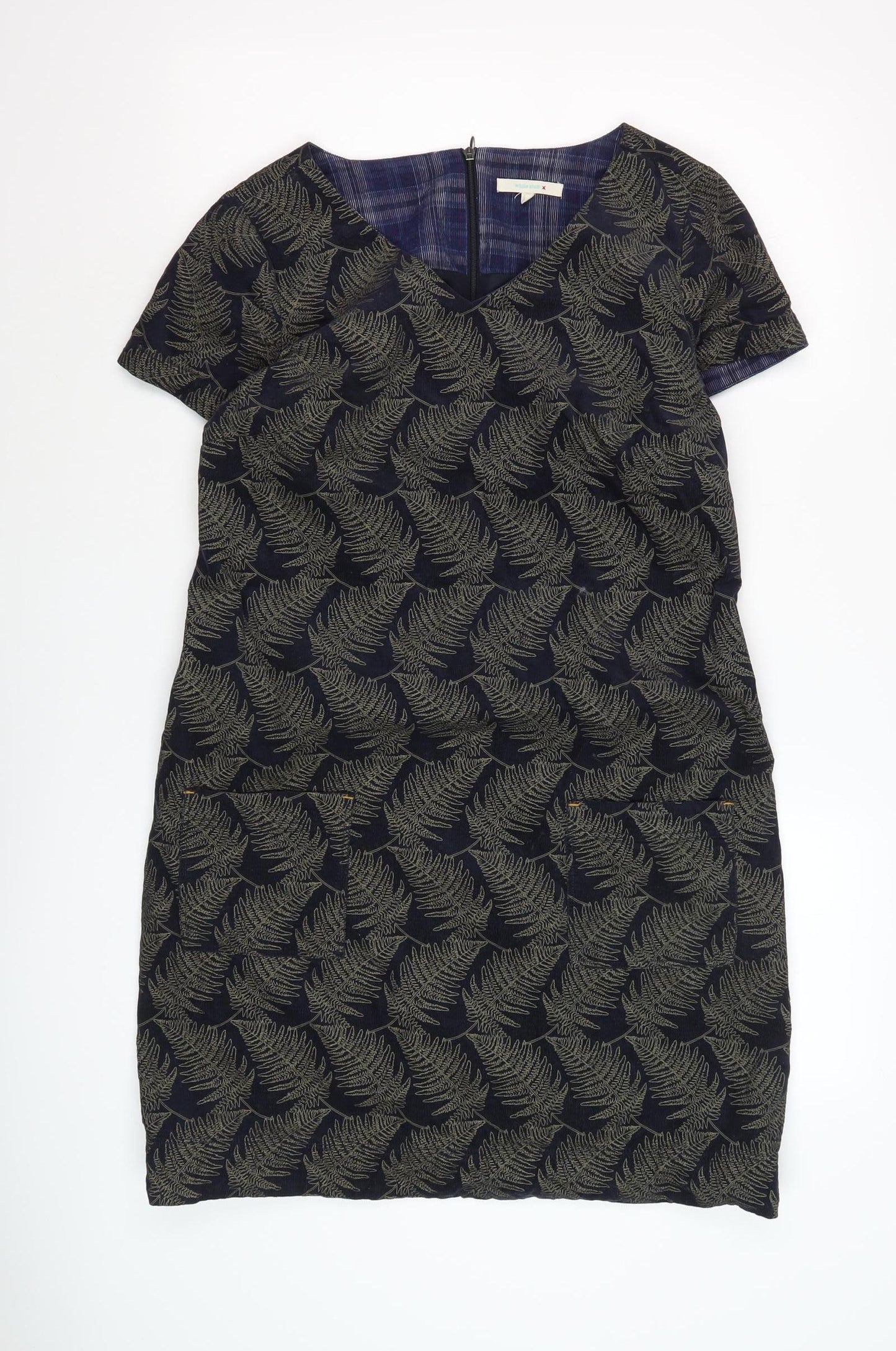 White Stuff Women's Black Floral Shift Dress Size 12