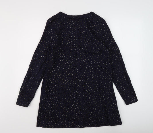 Boden Women's Blue Polka Dot Long Sleeve Dress