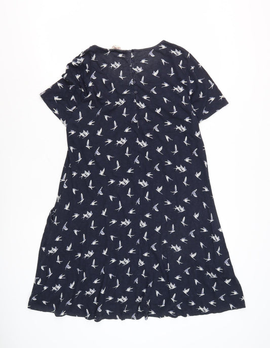 Fat Face Women's Blue Jersey Dress, Size 12