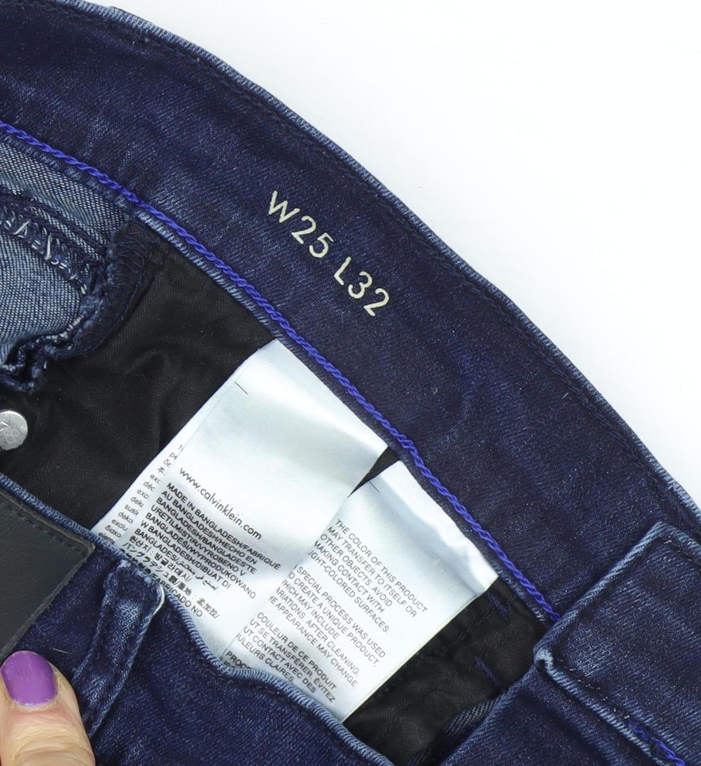 Calvin Klein Women's Blue Skinny Jeans UK 4