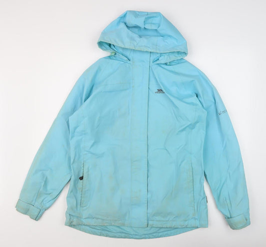 Trespass Women's Blue Waterproof Rain Coat, Size L