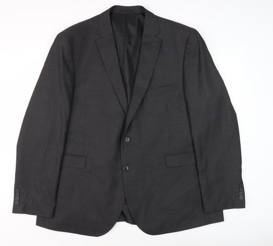 Moss Esq Men's Grey Blazer 50 Regular Fit Jacket