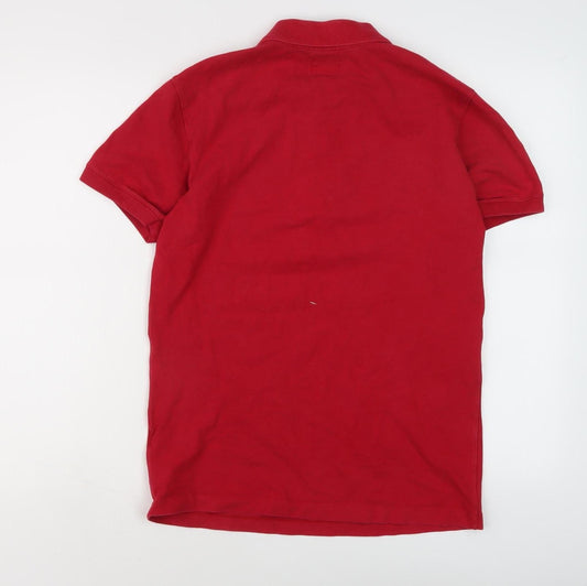 Diesel Men's Red Polo Shirt Size S