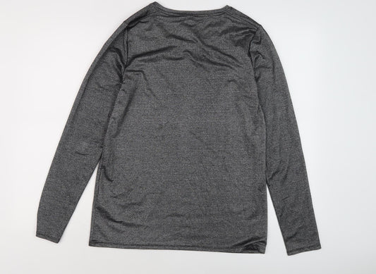 Banana Republic Women's Grey Jersey Top, Size M, Crew Neck