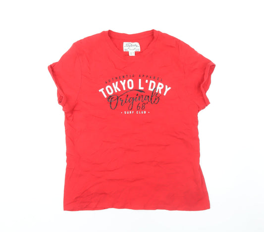 Tokyo Laundry Women's Red T-Shirt Size 14 Casual