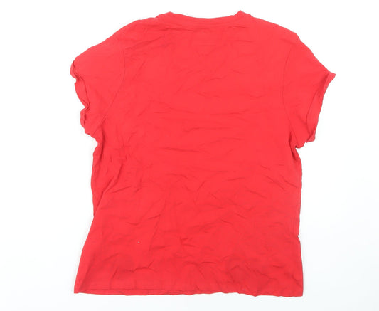 Tokyo Laundry Women's Red T-Shirt Size 14 Casual