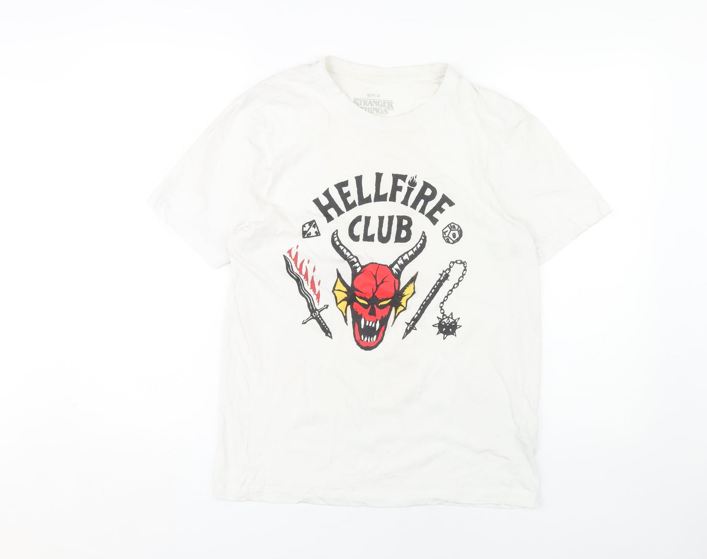 Netflix Stranger Things White T-Shirt M Unisex Casual