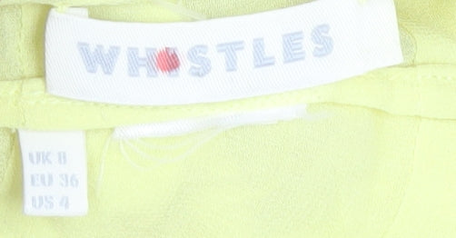 Womens UK Size 8 Whistles Yellow Blouse