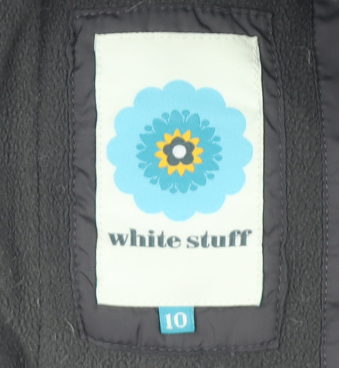 White Stuff Women's Grey Puffer Waistcoat, Size 10, Casual