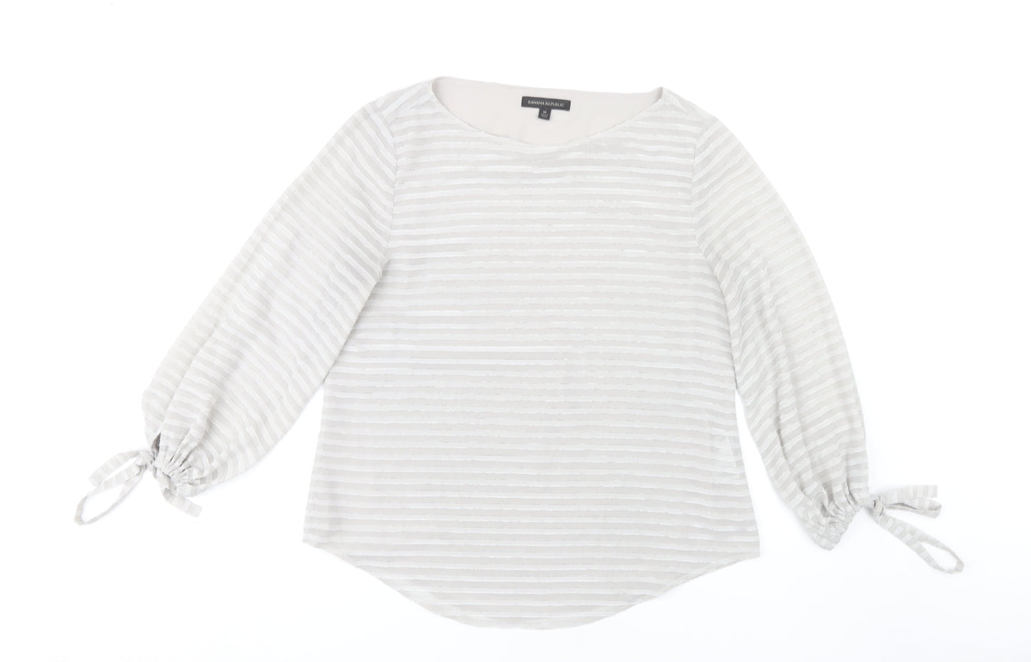Banana Republic Women's White Striped Blouse M