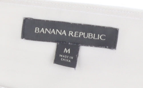 Banana Republic Women's White Striped Blouse M