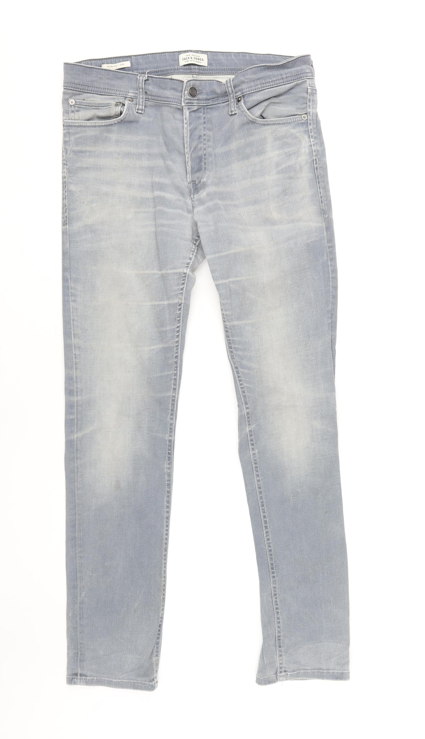 Jack & Jones Men's Blue Slim Straight Jeans 34x34