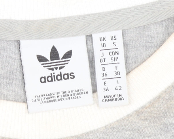 Adidas Women's Grey Basic T-Shirt Size 10