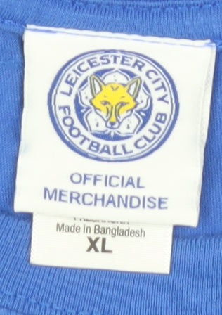 Leicester City FC Men's Blue XL Cotton T-Shirt