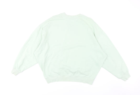 Tommy Jeans Women's Green Pullover Sweatshirt Size S
