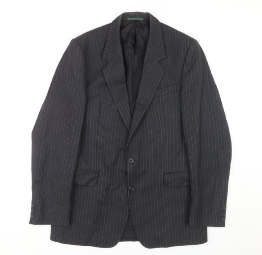 Dunn & Co Men's Grey Long Wool Blazer 40L Striped