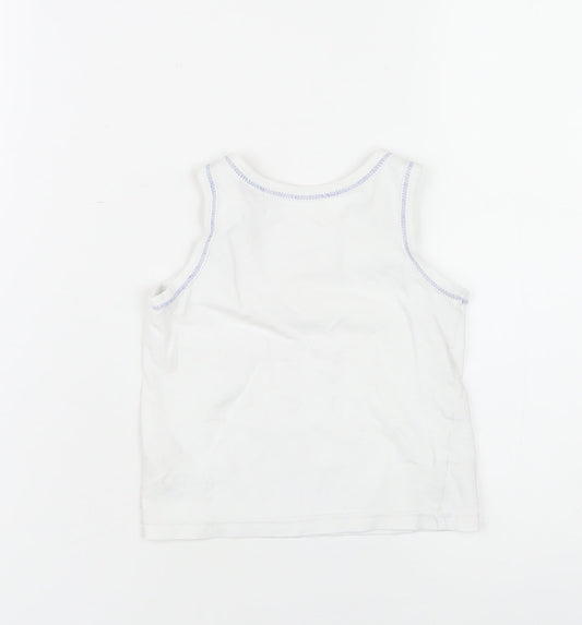 Marvel Boys White Spiderman Tank Top 3-4 Years