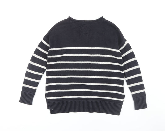 Superdry Women's Black Striped Pullover Jumper S