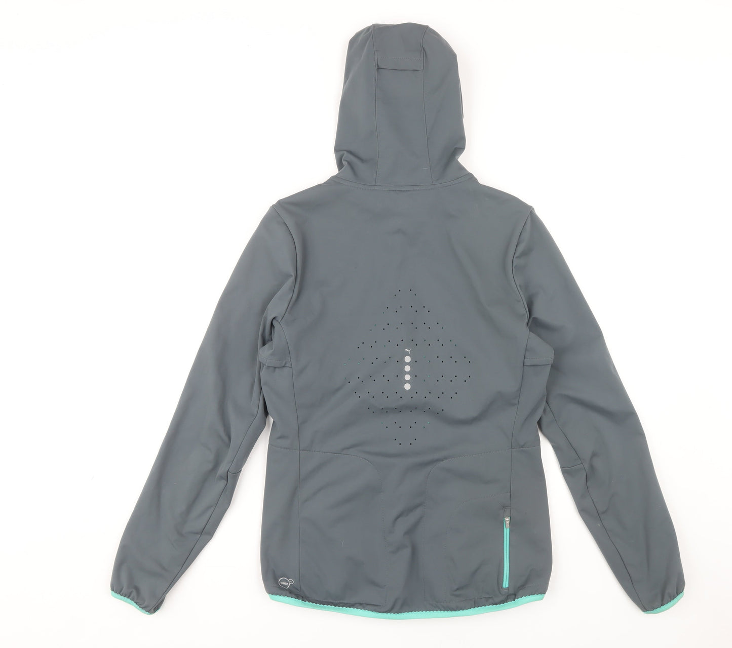 Puma Women's Grey Windbreaker Jacket Size 8