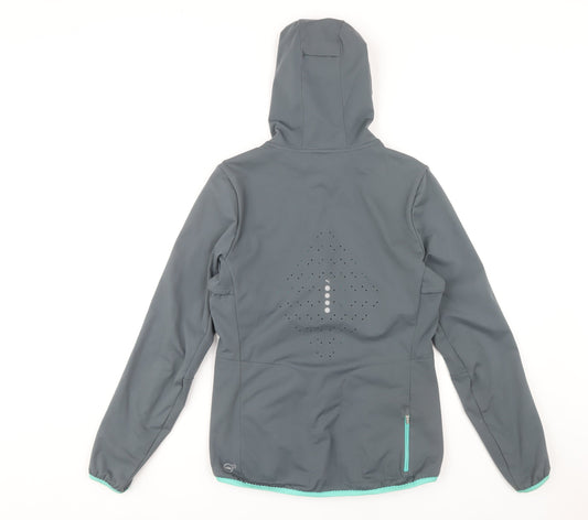 Puma Women's Grey Windbreaker Jacket Size 8