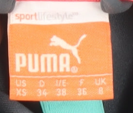 Puma Women's Grey Windbreaker Jacket Size 8